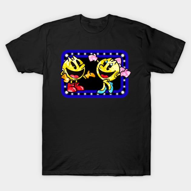 Mr. and Ms. Pac Man, Movie Stars T-Shirt by Leroy Binks